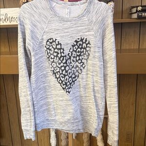 Heart Animal Print Sweatshirt